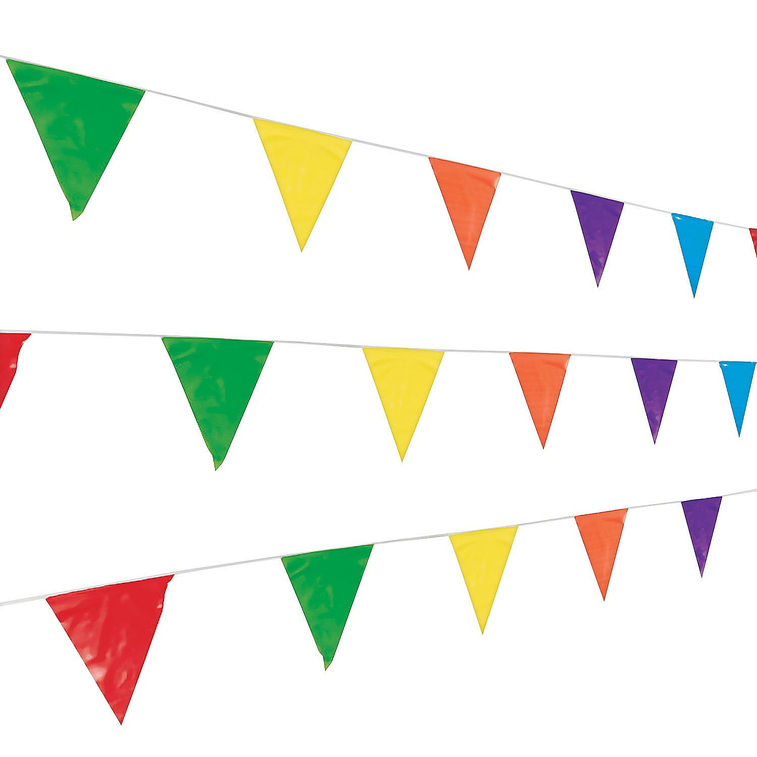 100-Foot Multicolor Pennant Banner for Party Decor