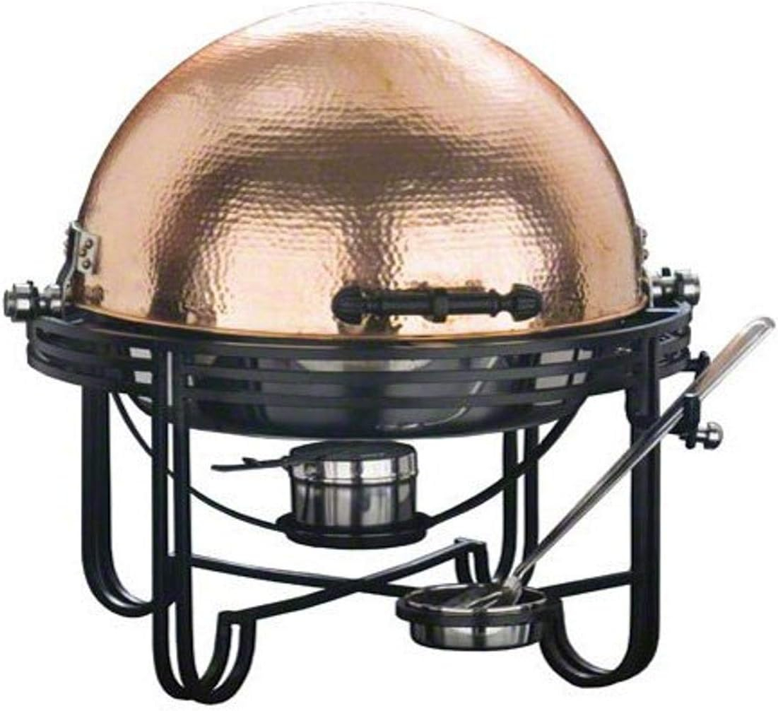 Hammered Copper 8-Quart Rectangular Roll-Top Chafer