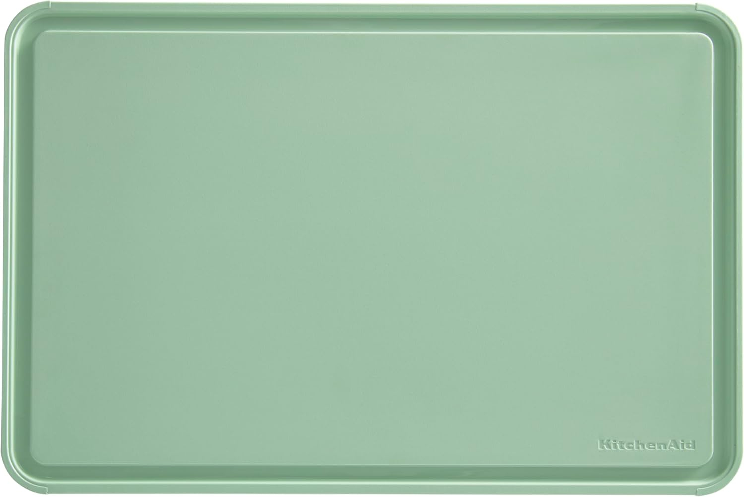 KitchenAid 12x18 Poly Cutting Board, Perimeter Trench, Non Slip Edges, Dishwasher Safe Pistachio