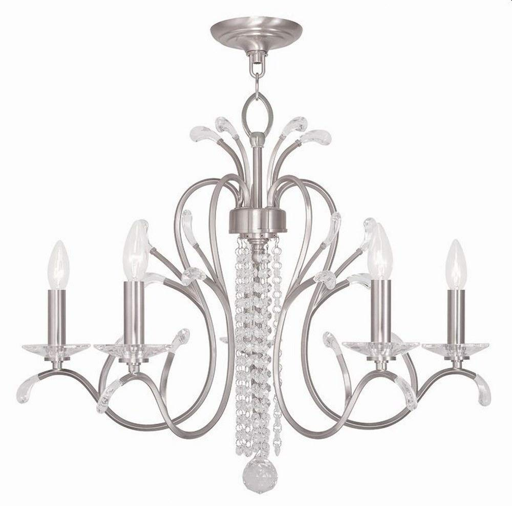 Livex Lighting 51005-91 Serafina 5-Light Chandelier, Brushed Nickel, 22