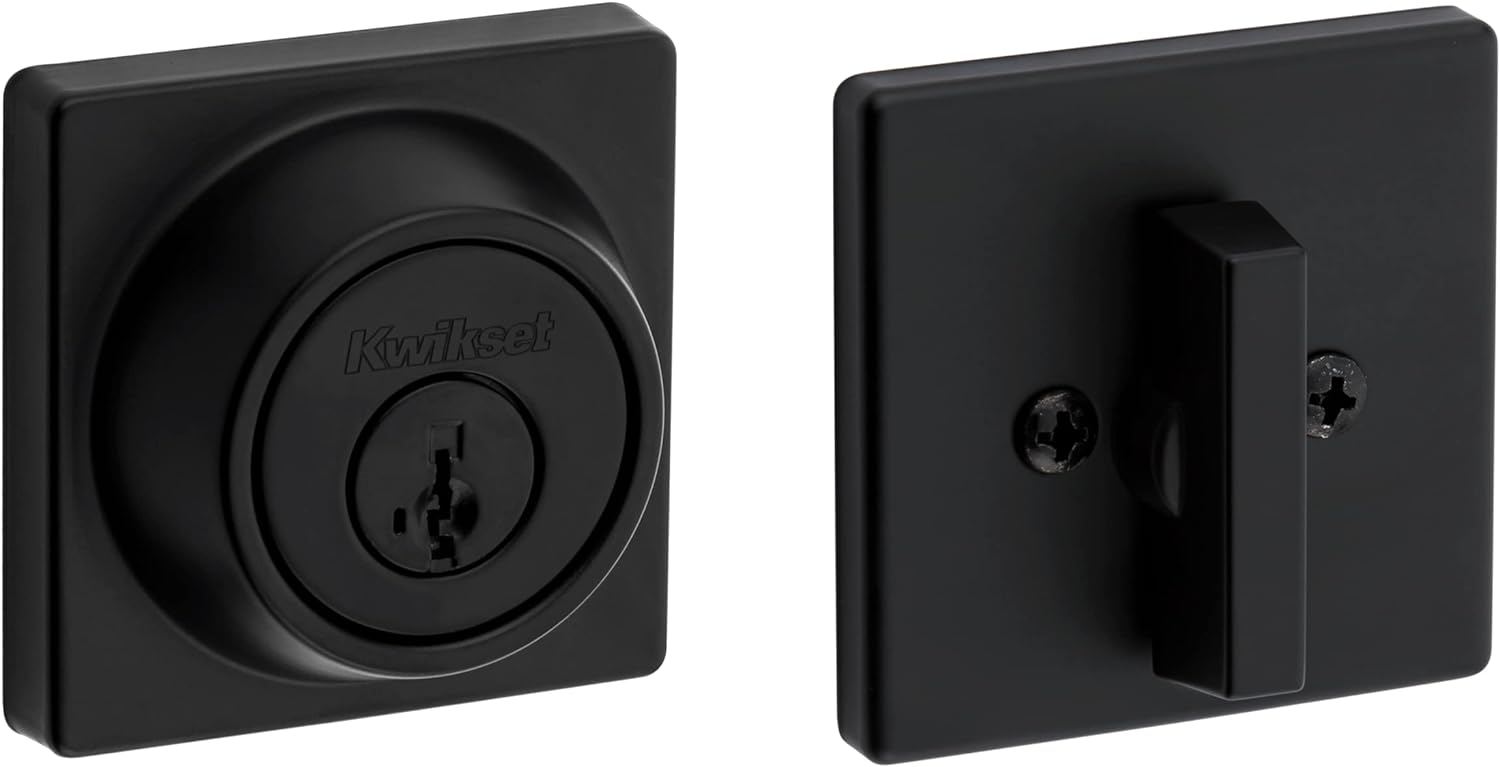 Single Cylinder Deadbolt with Square Rosette