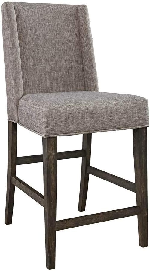 Liberty Furniture Industries Double Bridge Upholstered Counter Chair (RTA), W20 x D24 x H43, Dark Brown