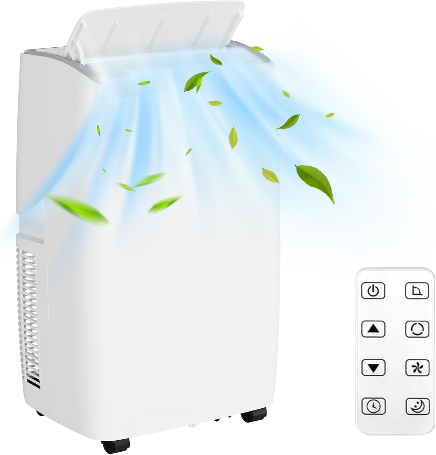 VELBAY 14,000 BTU 700 Sq Ft Portable 3-in-1 Air Conditioner with Dehumidifier, White