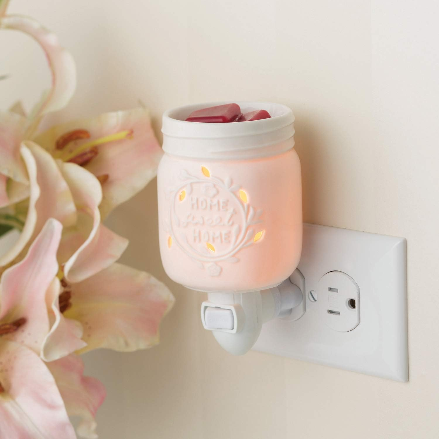 Candle Warmers Etc Pluggable Fragrance Warmer, Mason Jar