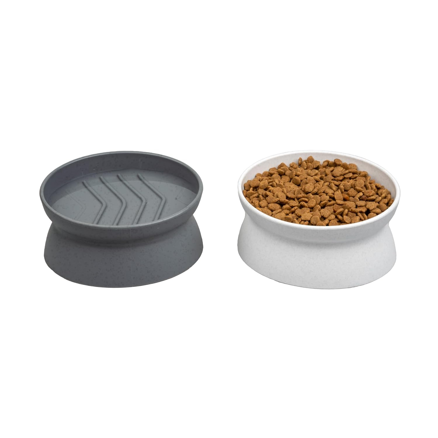 Kitty City Slow Eat Raised Cat Bowls (2pk, small)