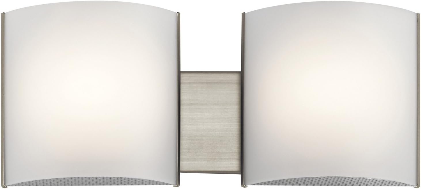 2 Light Bathroom Light Fiture Approved for Damp Locations with Transitional Inspirations 6 inches Tall By 19.25 inches Wide Bailey Street Home