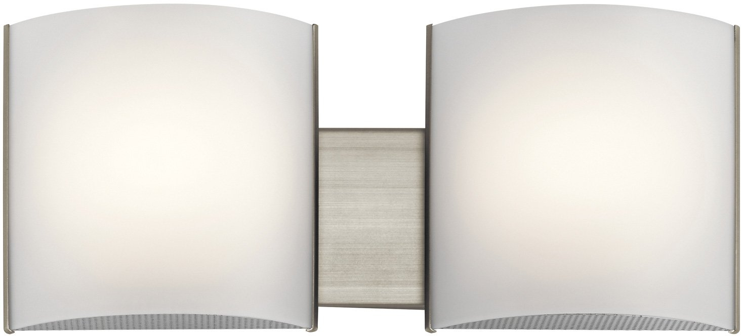 2 Light Bathroom Light Fiture Approved for Damp Locations with Transitional Inspirations 6 inches Tall By 19.25 inches Wide Bailey Street Home