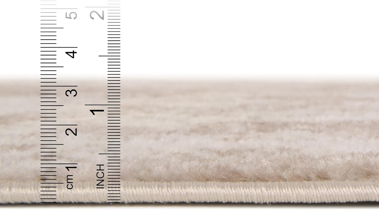 Rugs.com Monte Carlo Collection Rug – 5' Round Beige Medium Rug Perfect for Kitchens, Dining Rooms