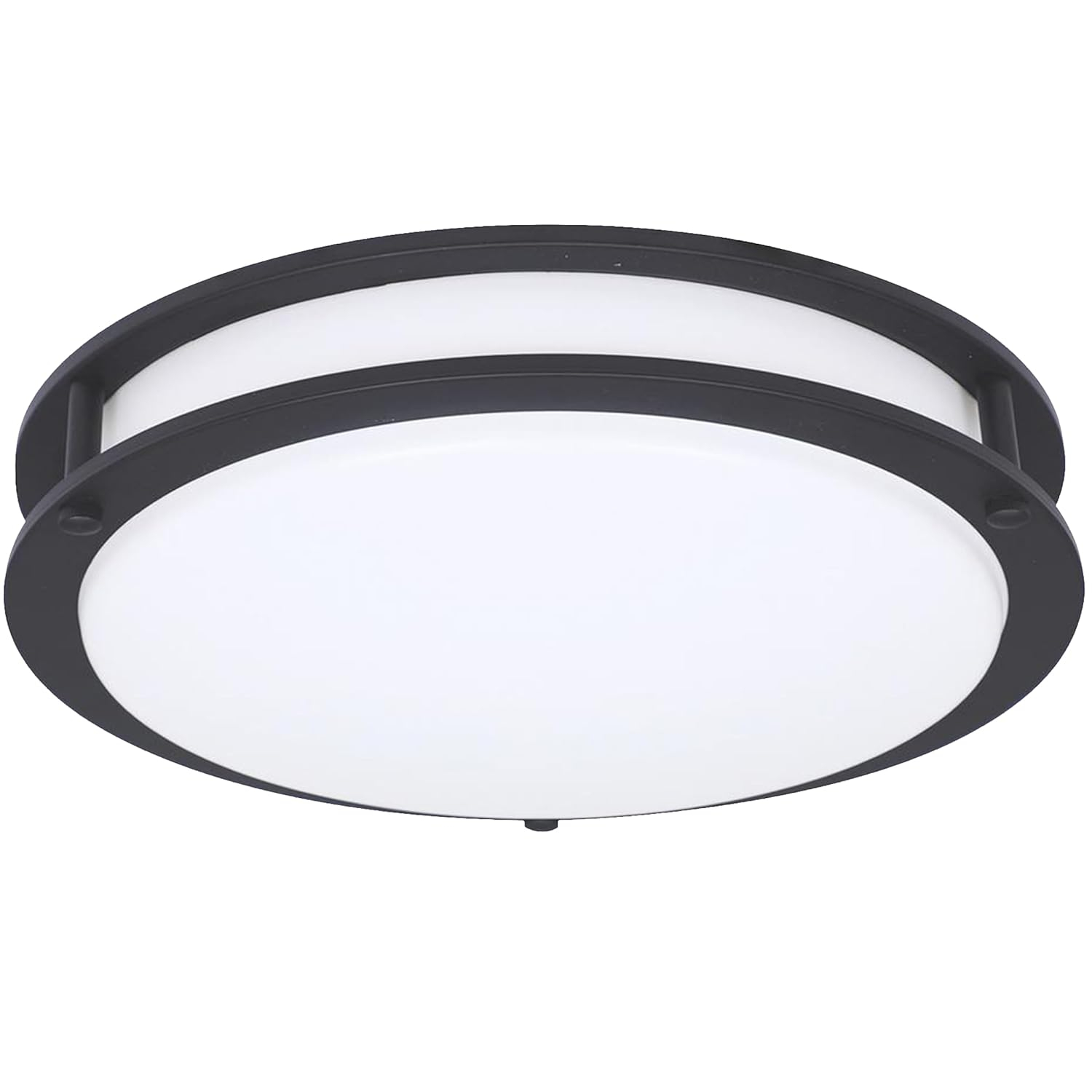 DESIGNERS FOUNTAIN Flush Mount Ceiling Light, 10 Inch Round LED DC Lighting Fixture Kitchen, Bedroom, Bathroom, and Hallway, Dimmable, 1150 Lumens, 3000K/4000K/5000K, Matte Black, EV1410C3C-43