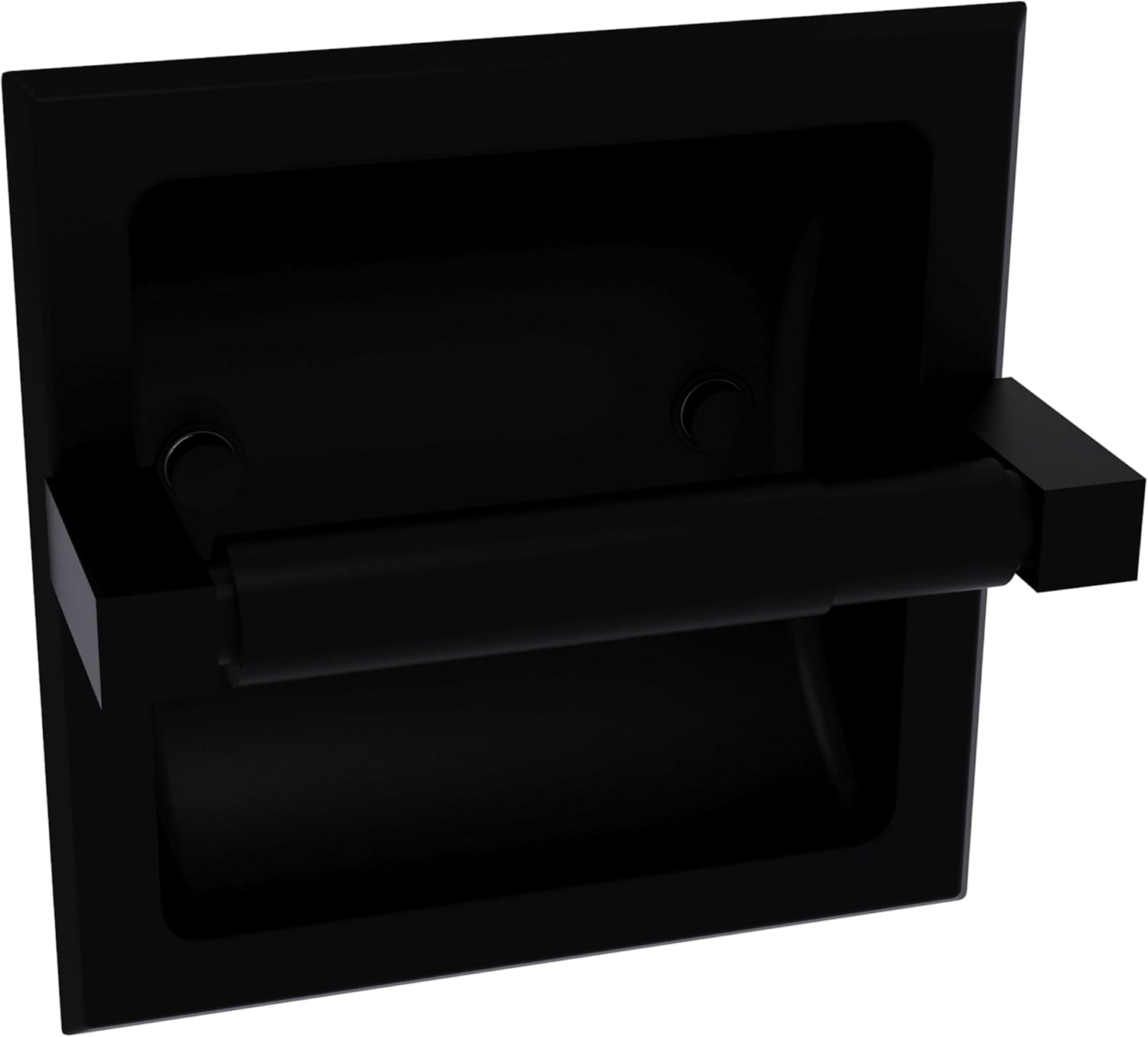 Montero Collection Recessed Toilet Paper Holder in Matte Black