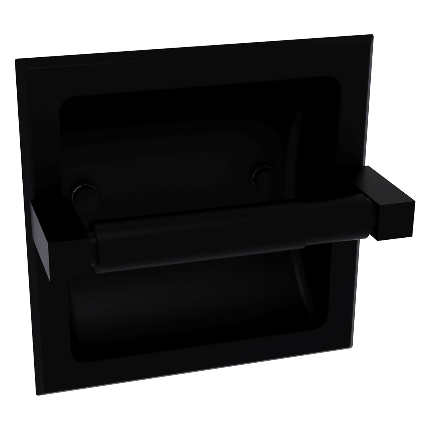 Montero Collection Recessed Toilet Paper Holder in Matte Black