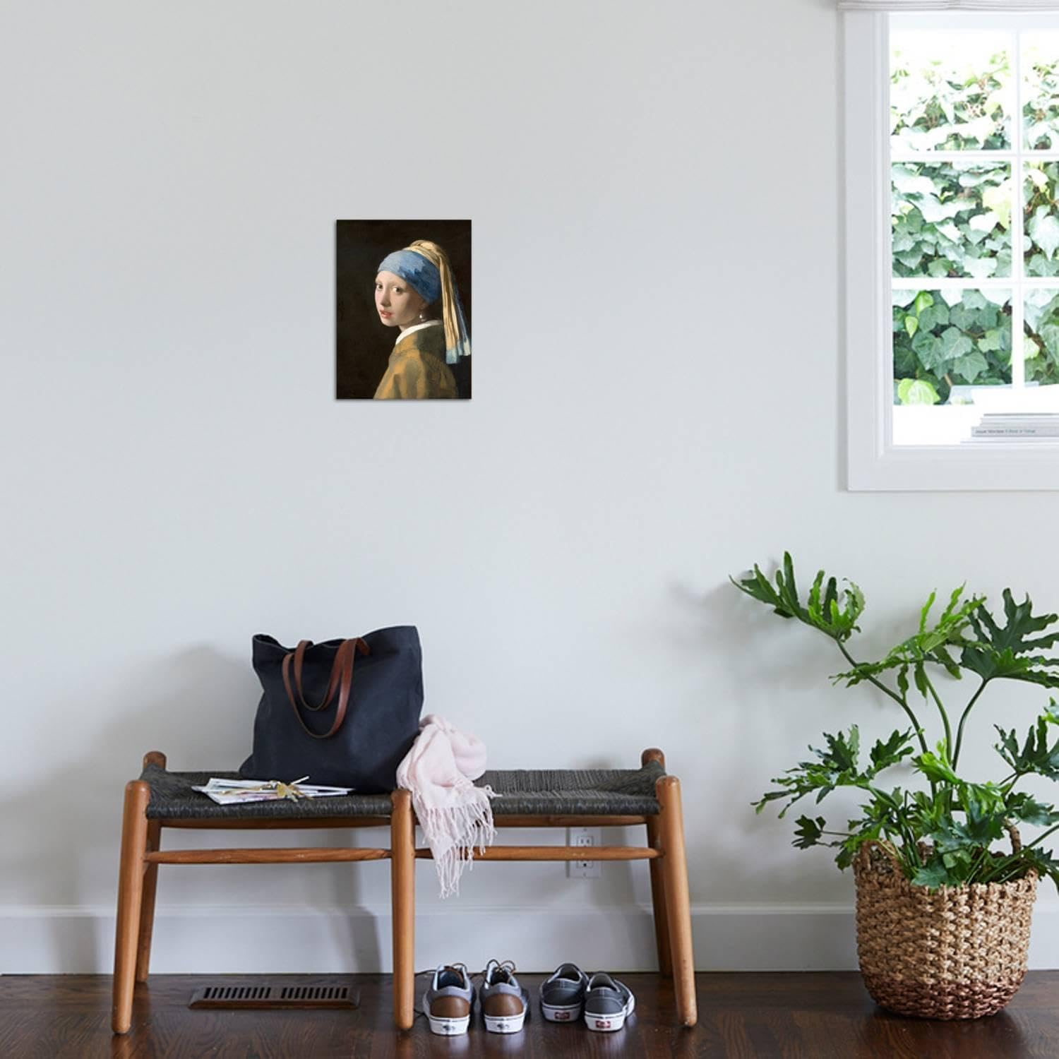 ART.COM Wall Art Print Girl with a Pearl Earring by Johannes Vermeer, 12" x 16"