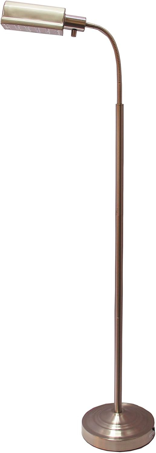 daylight24 Natural Daylight Battery Operated Cordless Floor Lamp, Brushed Nickel