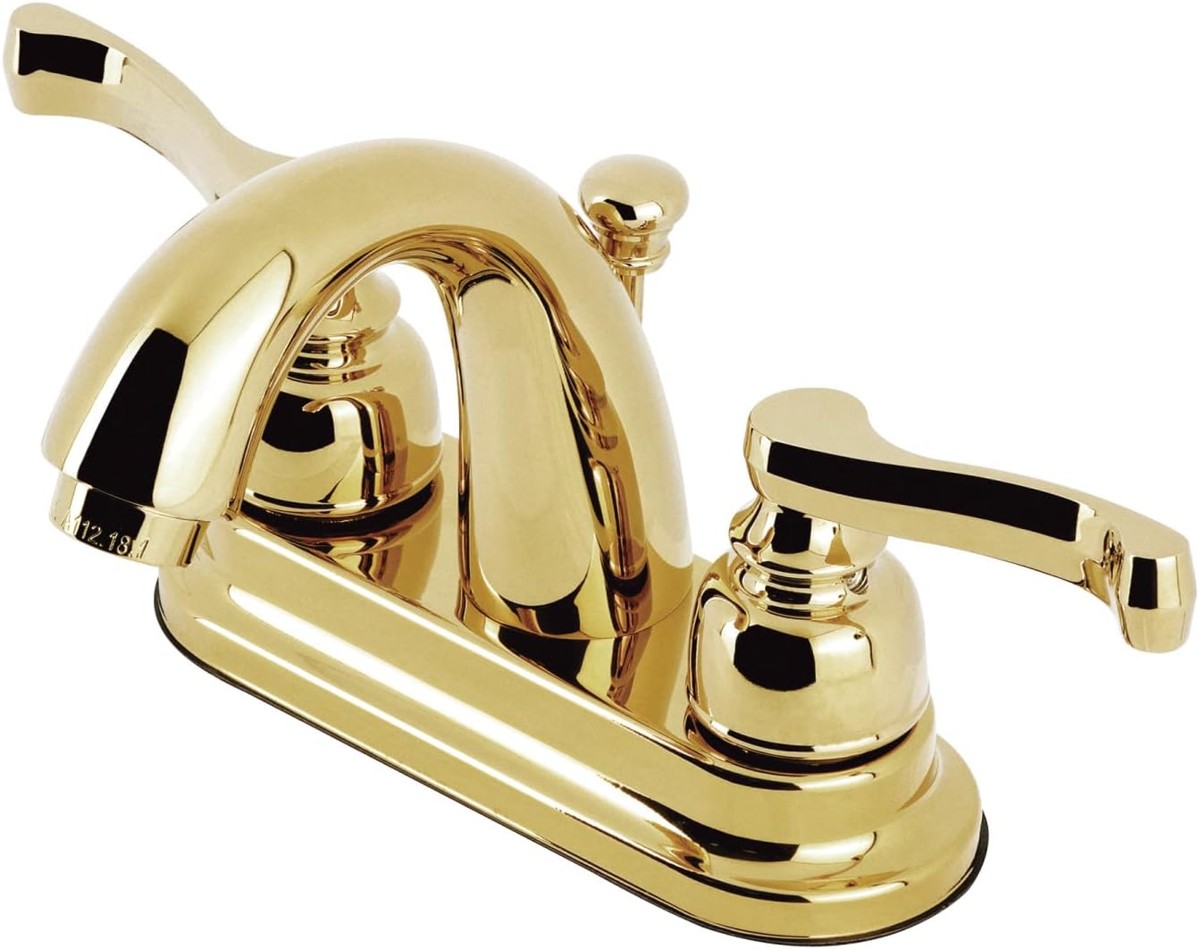 Kingston Brass KB5612FLB 4 in. Centerset Bathroom Faucet, Polished Brass