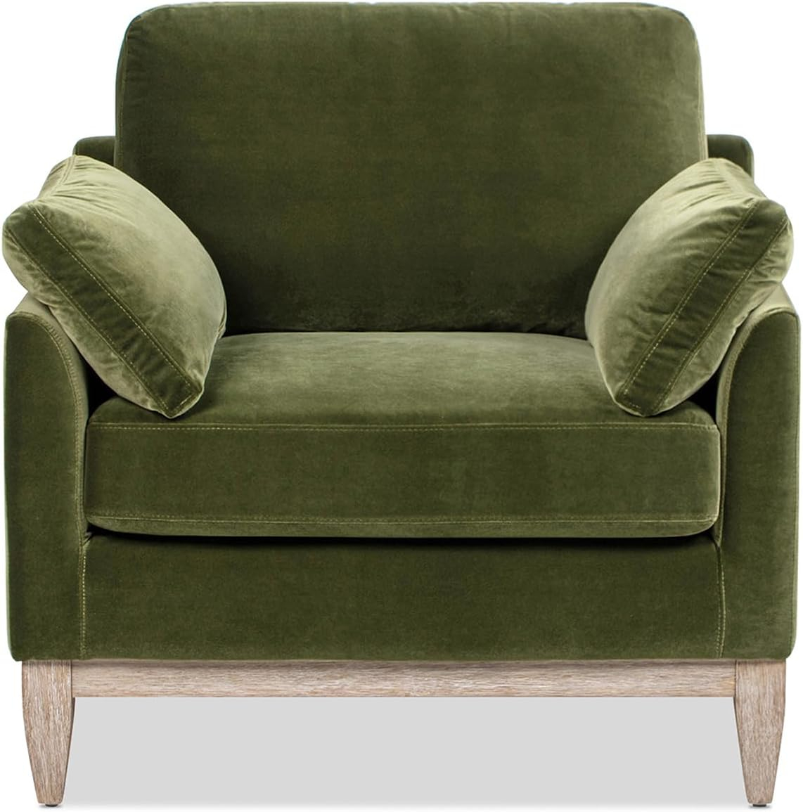 Jennifer Taylor Home Pasadena 36" Wide Modern Farmhouse Accent Arm Chair, Olive Green