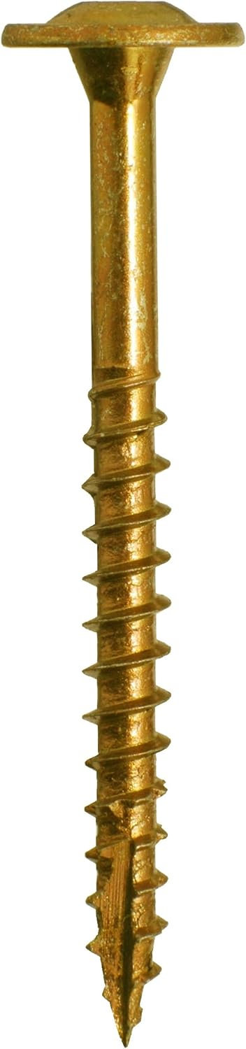 GRK Fasteners 10079 Cabinet Screw, #8 Thread, 2-1/2 in L, Low-Profile, Washer Head, Star Drive, Steel