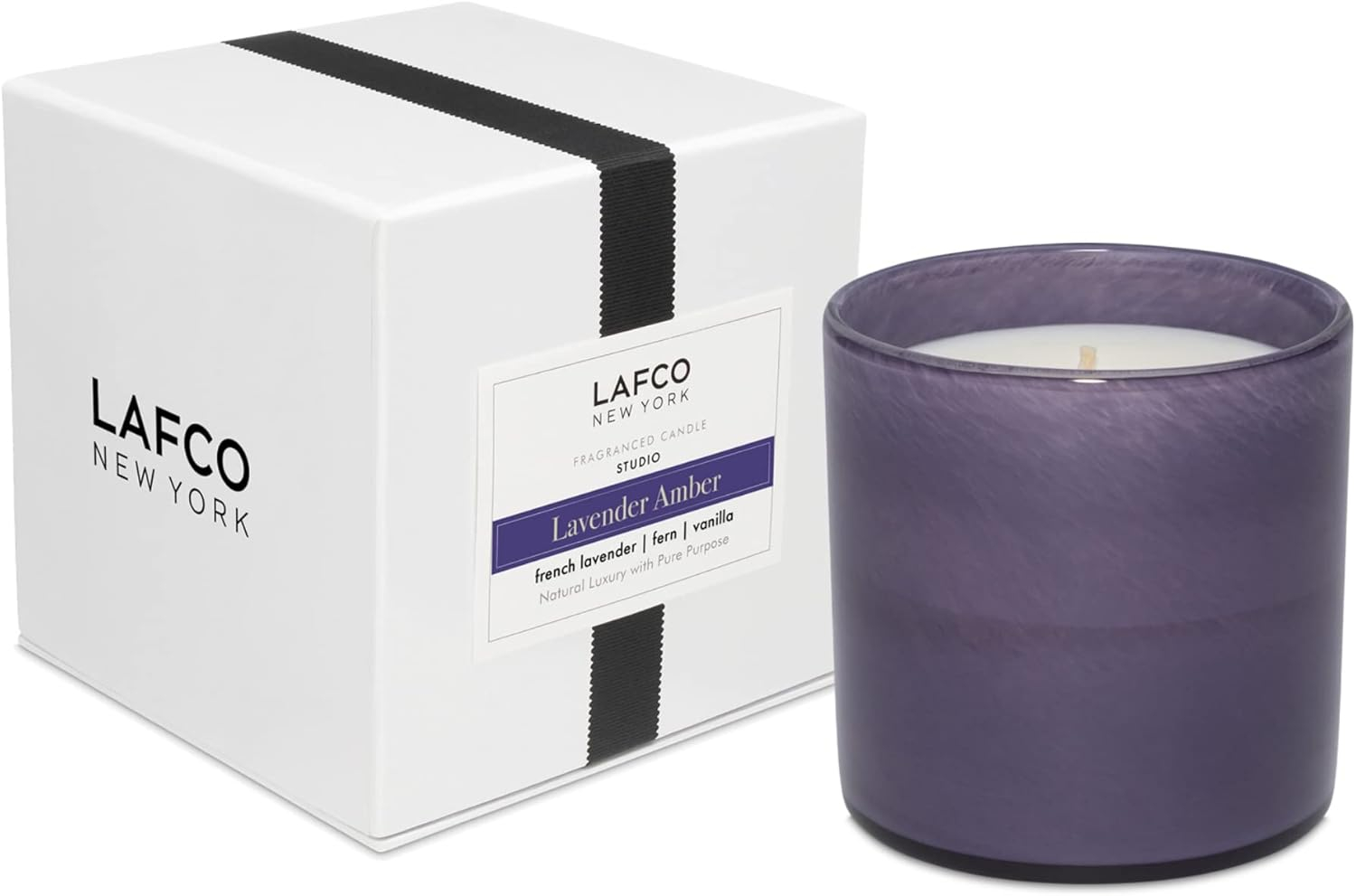 Lavender Amber Scented Jar Candle