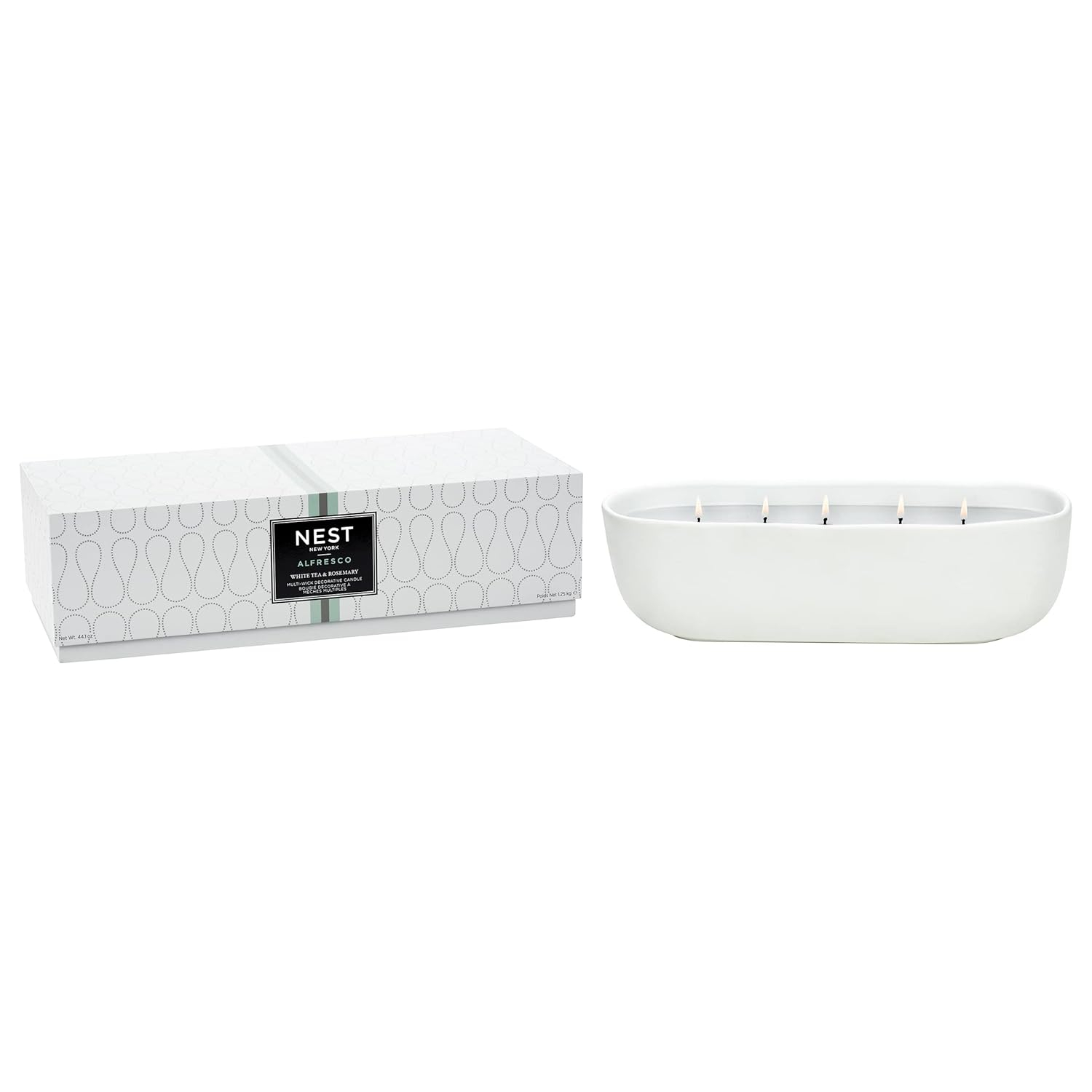 Nest Fragrances White Tea And Rosemary Alfresco Multi-wick Trough Candle