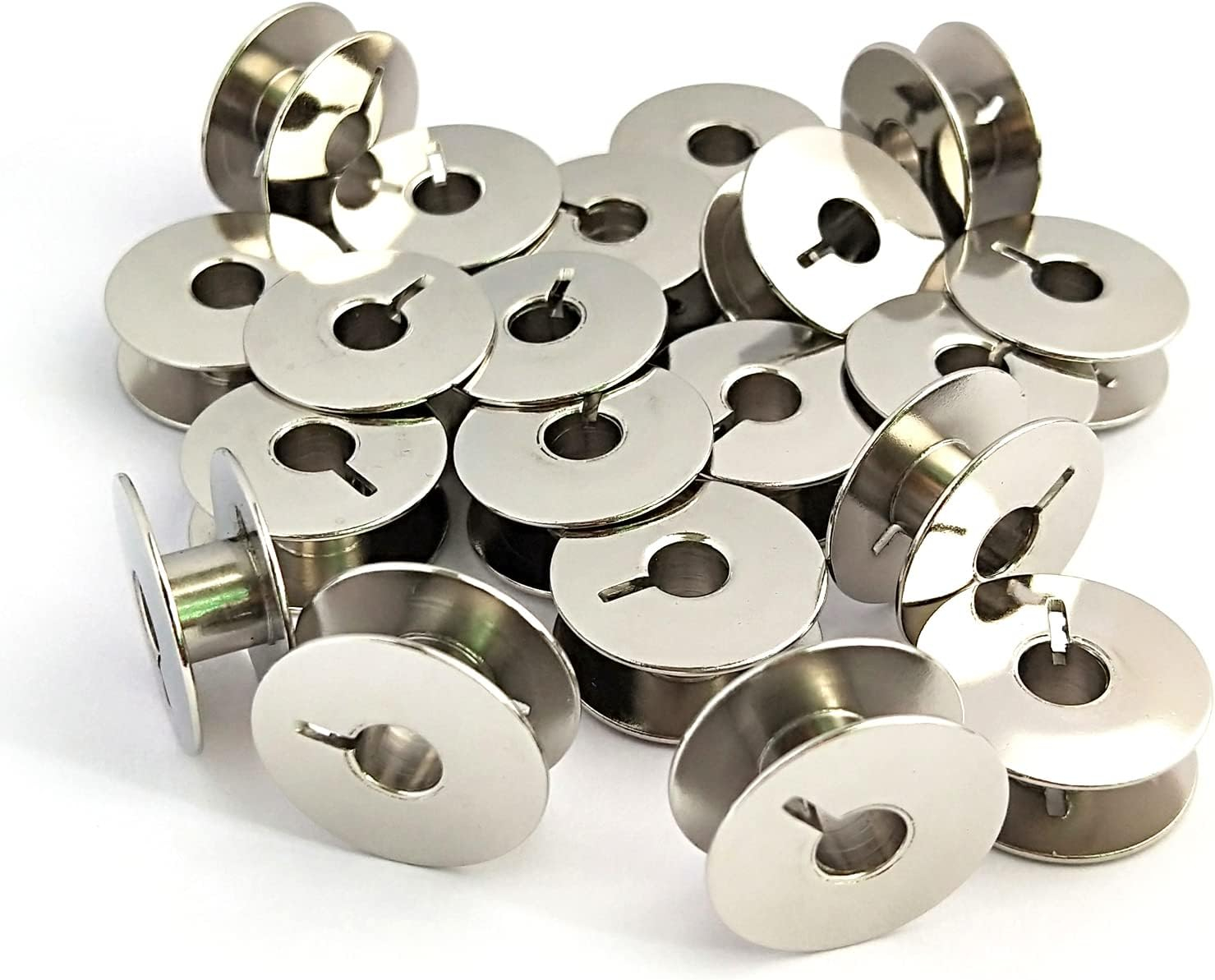 VANELY 20pcs Metal L Bobbins Brother PR600 PR620 PR650 PR-1000 PQ1500 BERNINA 1000 1001