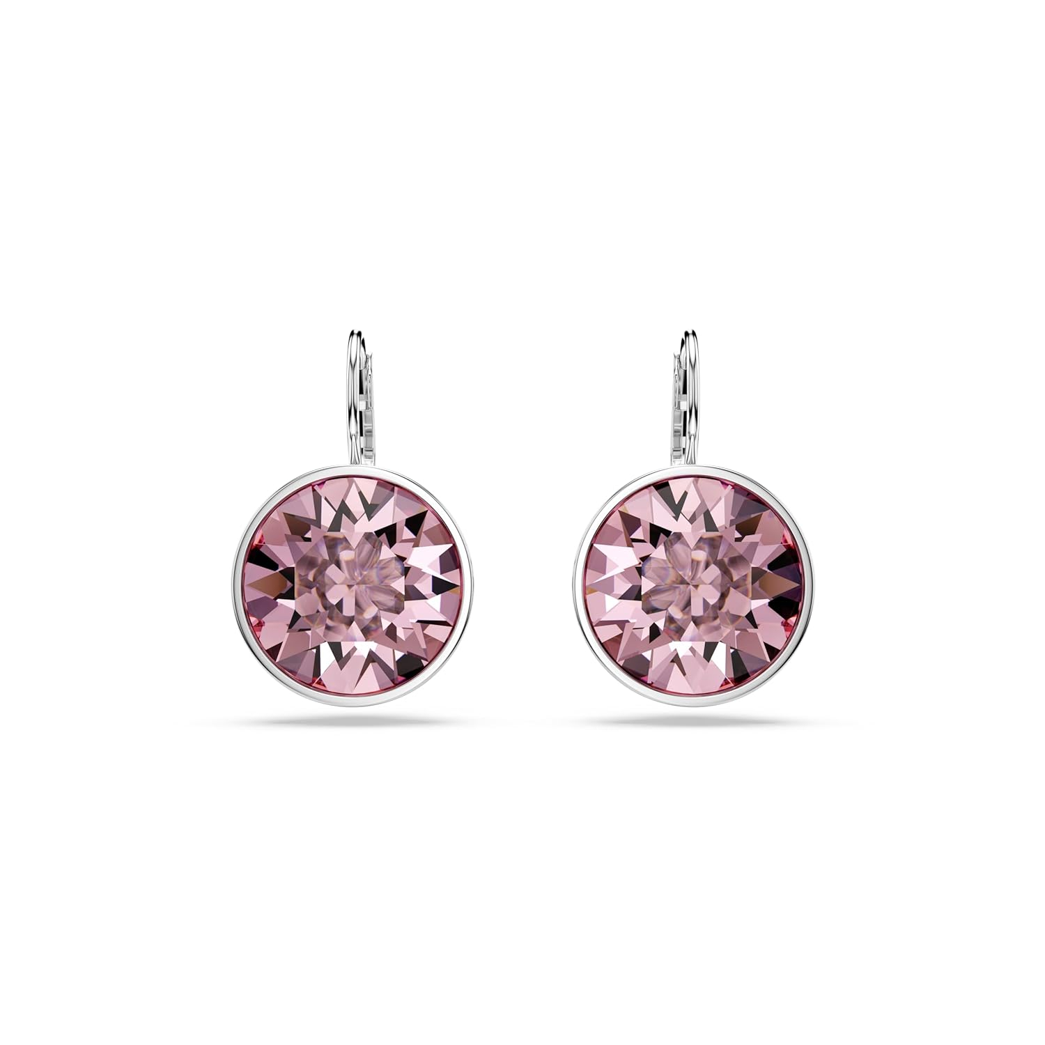 Swarovski Bella Drop Earrings, Round Cut Crystal, Lever Back Closure