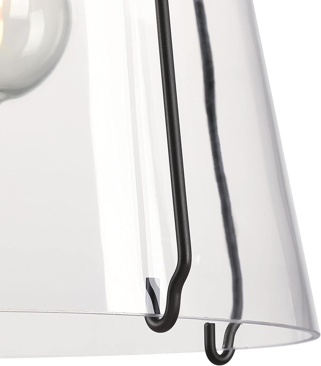 Westinghouse Lighting 6130100 Kewadin One Light Indoor Pendant, Matte Black & Clear Glass