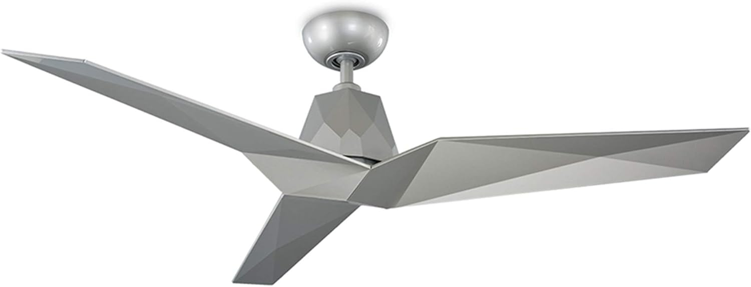 Vortex Indoor and Outdoor 3-Blade Smart Ceiling Fan 60in Automotive Silver with Remote Control