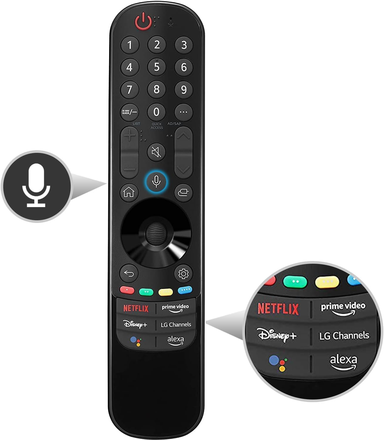 Voice Remote Control for LG Smart TV, Siawclub Magic-Replacement Remote with Pointer and Voice Function, for LG UHD OLED QNED NanoCell 4K 8K Smart TV