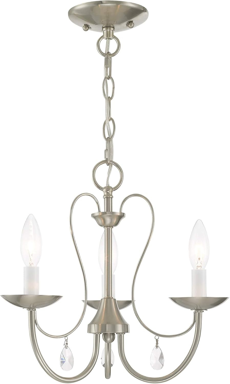 Livex Lighting Mirabella 3 - Light Chandelier in  Brushed Nickel