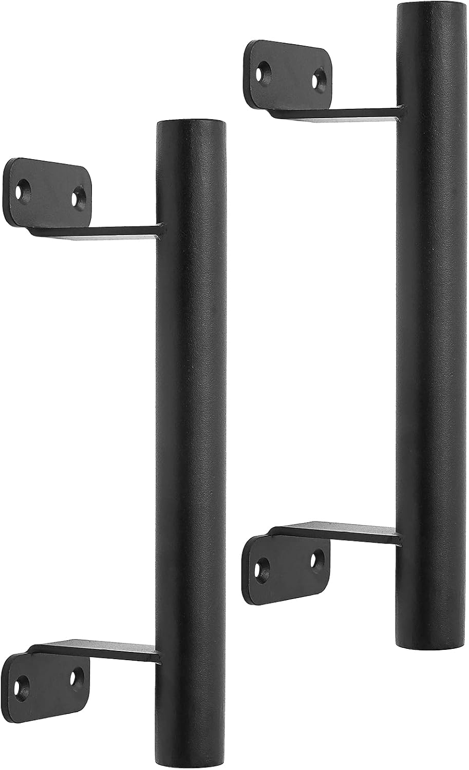 9'' Sliding Barn Door Handles Pack of 2, Black Powder Coated Iron Pull Handles for Gates, Garage, Outdoor Fence, Interior Closet Doors
