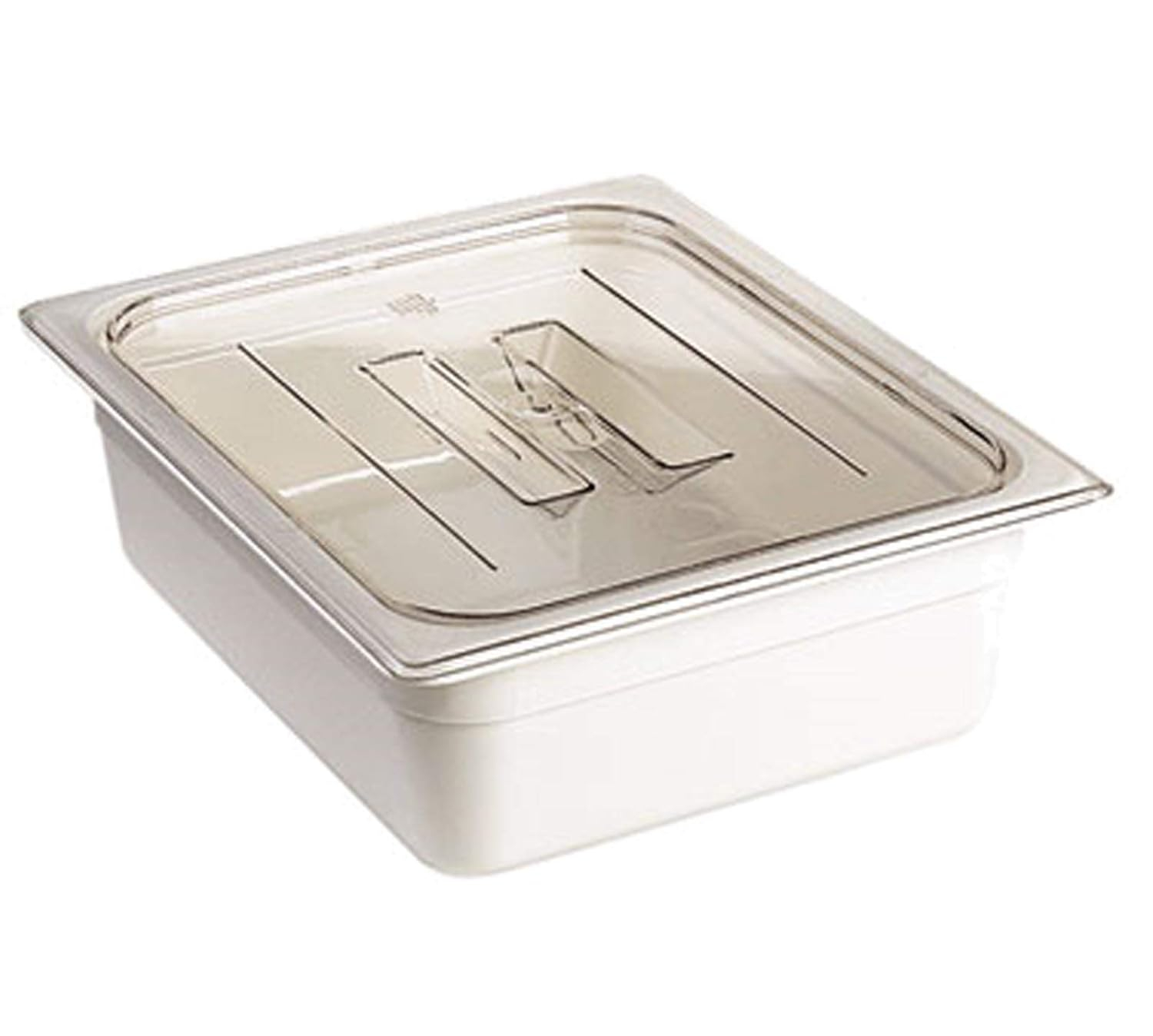 Cambro 10CWCH135 Camwear Clear Full-Size Food Pan Cover with Handle