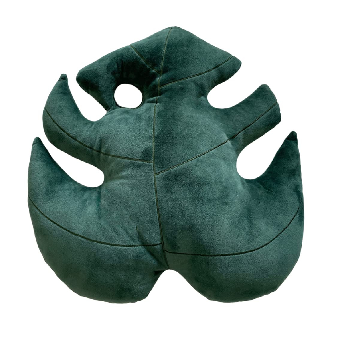 Green Philosophy Co. Monstera Deliciosa Leaf Pillow - Deep Forest