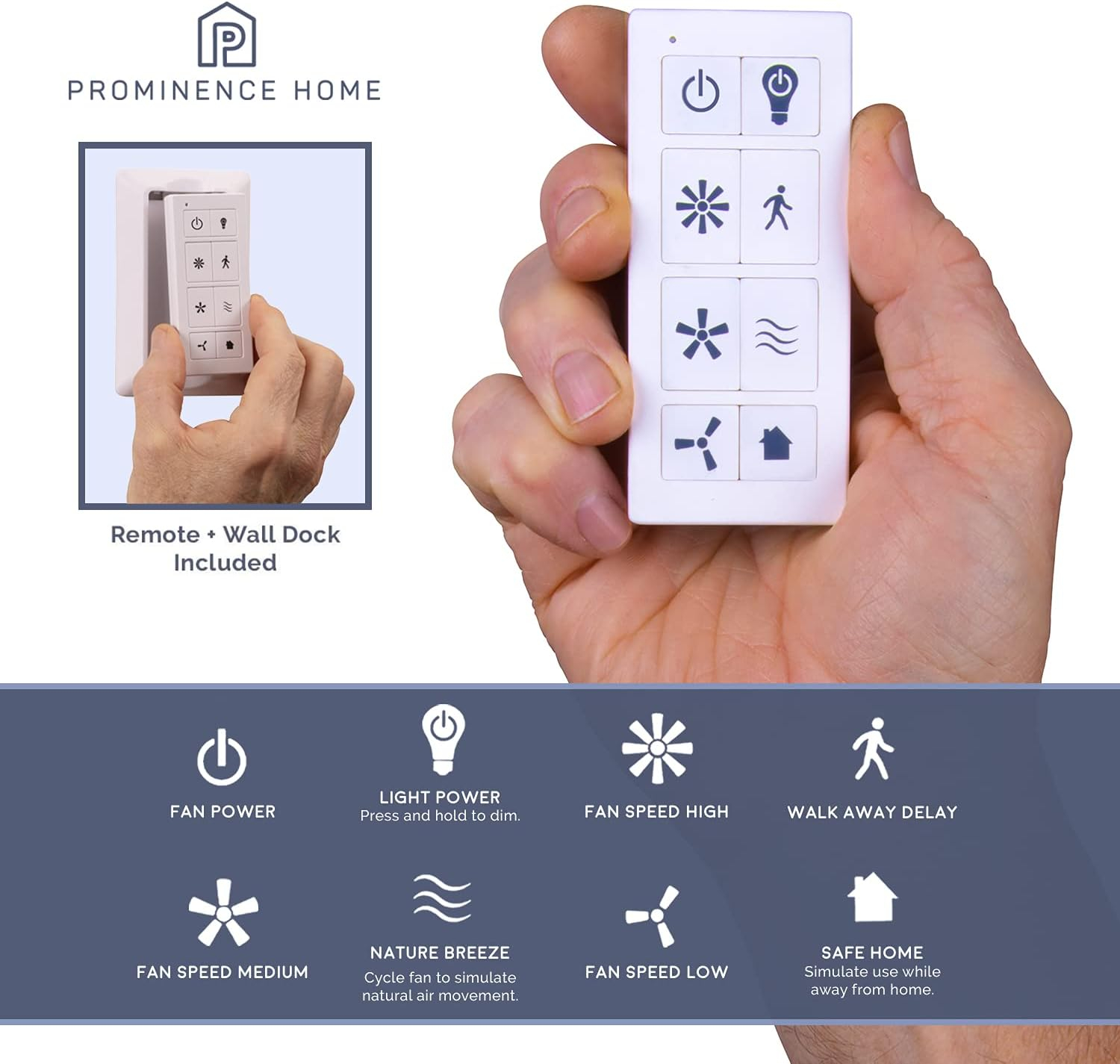 White Universal Smart Ceiling Fan Remote Control Kit