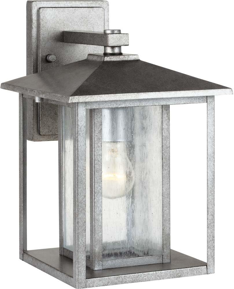 88027-57 Hunnington Outdoor Wall Lantern Outside Fixture, One - Light, Weathered Pewter