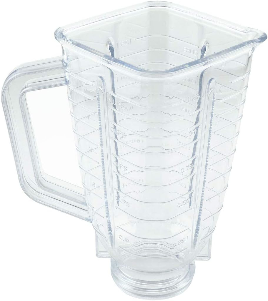 5-Cup Plastic Blender Jar with Lid Compatible with Oster Blenders Replacement Part 089, New & Improved