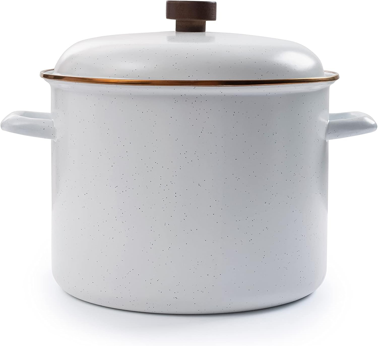 Barebones Enamel Stock Pot, Eggshell, 960 Ounces