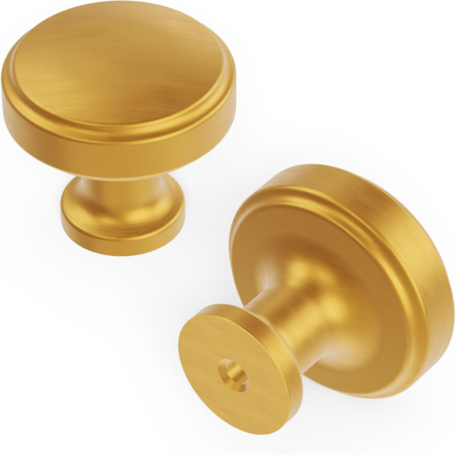 Champagne Bronze Round Cabinet Knob with Mounting Hardware