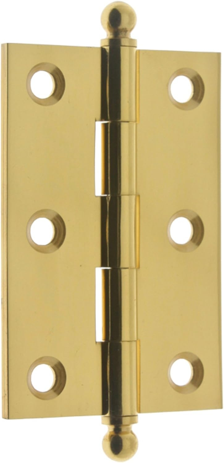 idh by St. Simons 83020-003 Professional Grade Quality Genuine Solid Brass Cabinet Hinges, Polished Brass, 3 x 2-Inch, Pair