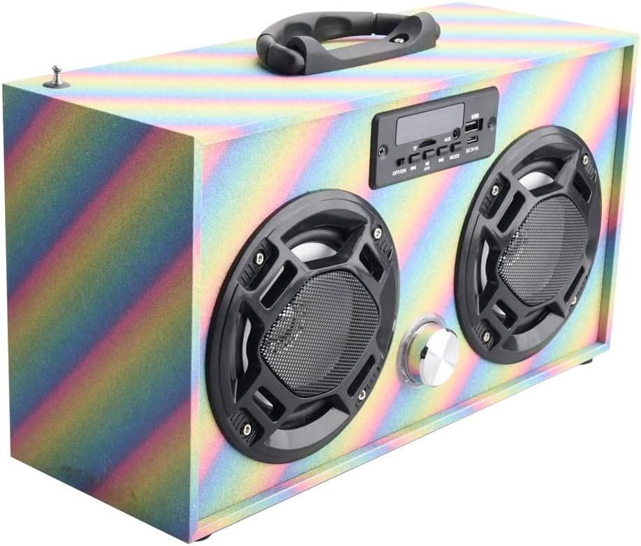 Glitter Rainbow Bling Wireless Boombox (BB-GLITTER RAINBOW)