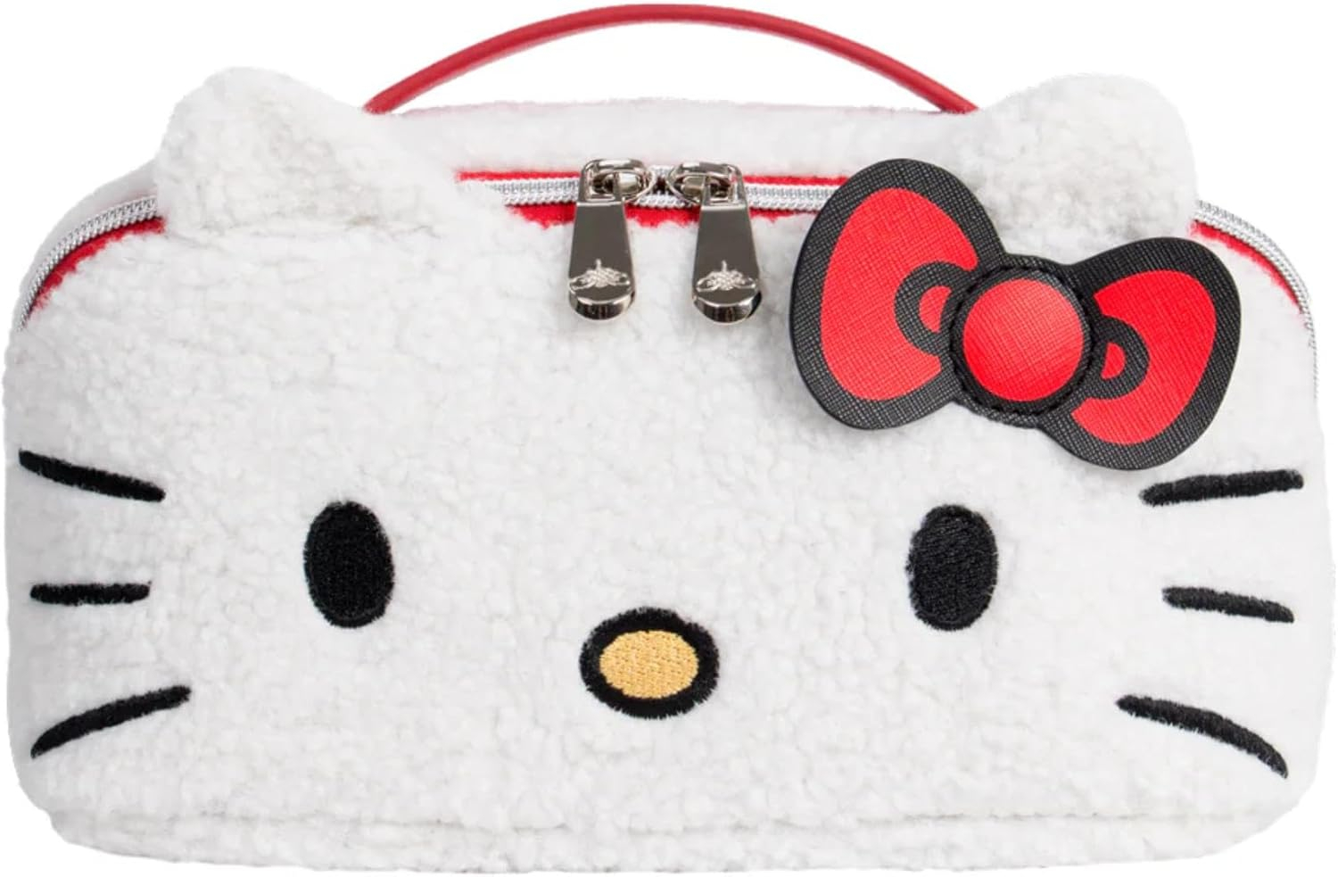 Impressions Vanity Hello Kitty Unfold Travel Makeup Bag, Opens Flat Cosmetic Bag with Compartments