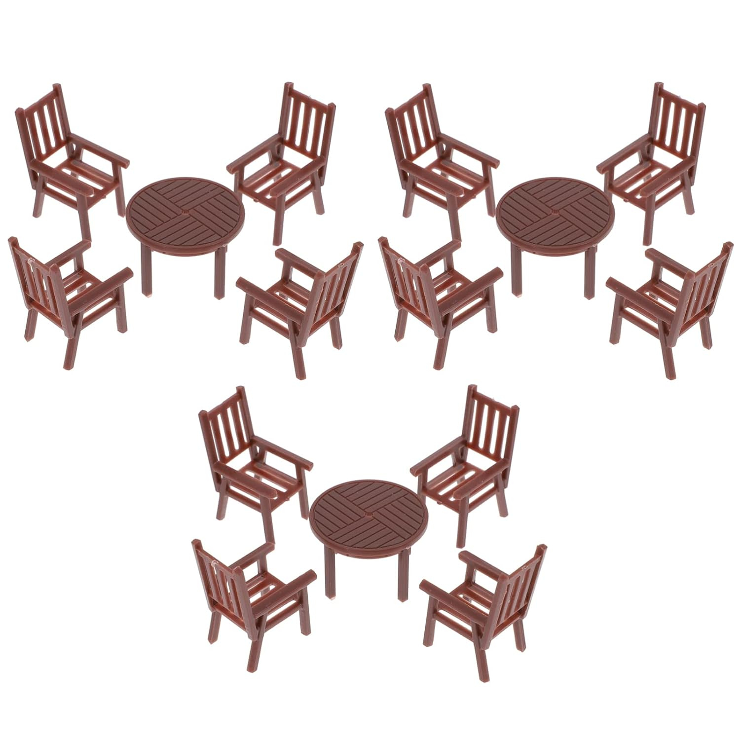 Mini Table and Chairs Dollhouse Miniature Garden Furniture Outdoor Bathroom Decorations Micro Scene Child 4 Sets