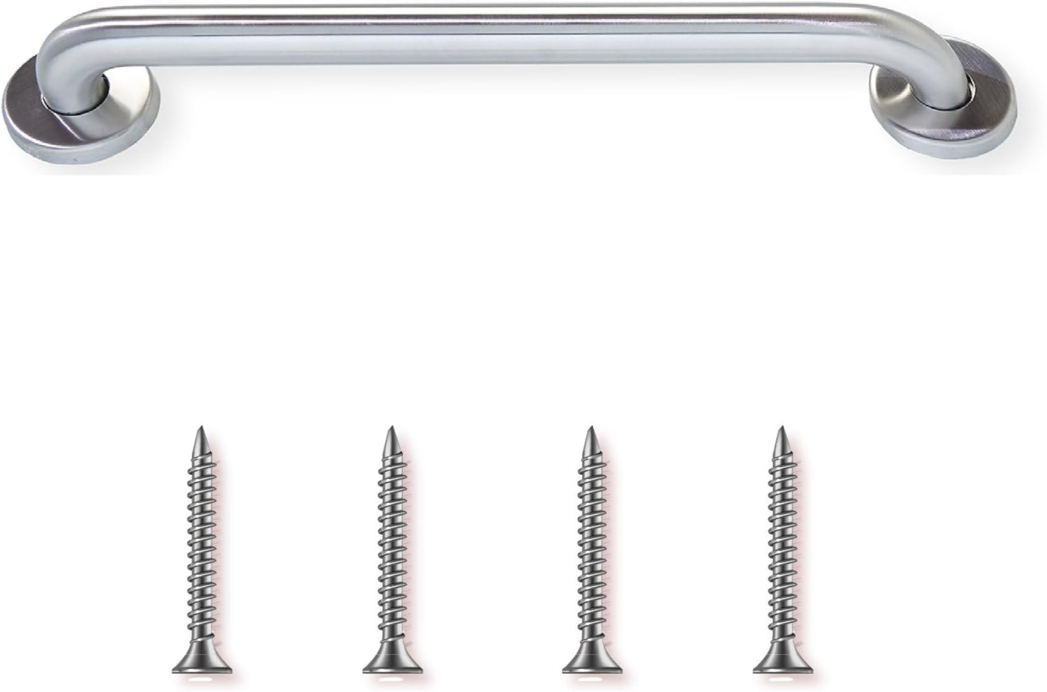 30” Shower Handle Smooth Grip | 304 Stainless Steel Bathroom Grab Bars For Seniors, Handicap Grab Bars | ADA Shower Bars Safety For Elderly Holds Upto 400lbs, Grab Bars For Bathtubs And Showers