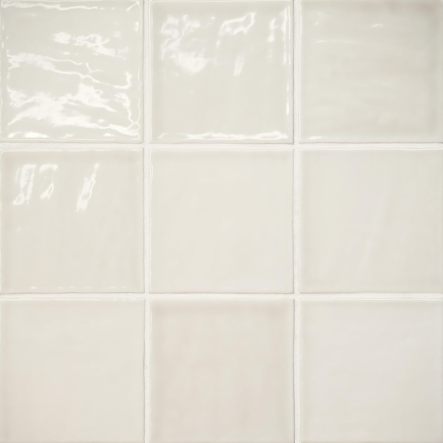 Bedrosians Marin Rectangle Gloss Ceramic Tile 3 x 5, Pearl White (White) (5.38 sq. ft./Case)