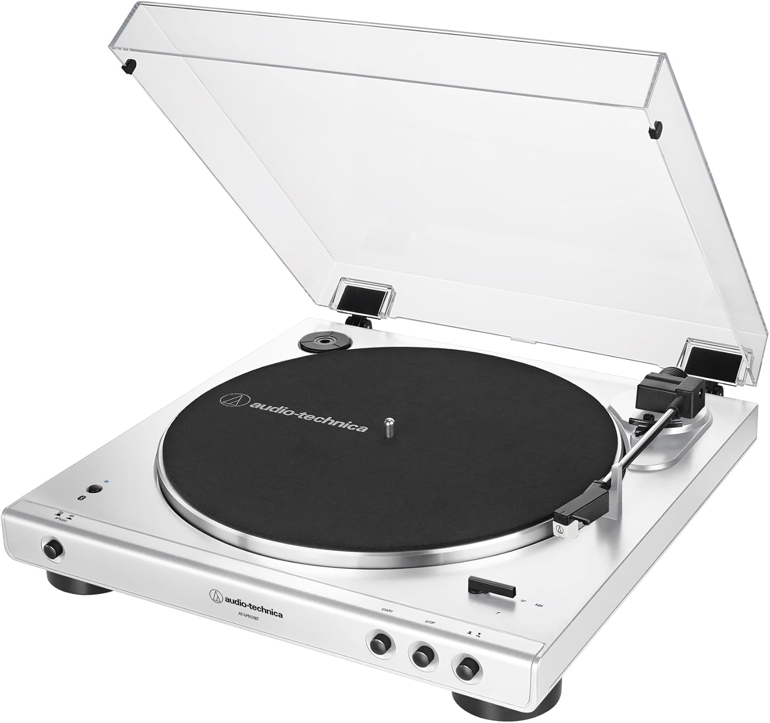 Audio-Technica AT-LP60XBT-WW Fully Automatic Belt-Drive Stereo Turntable with Bluetooth (White)