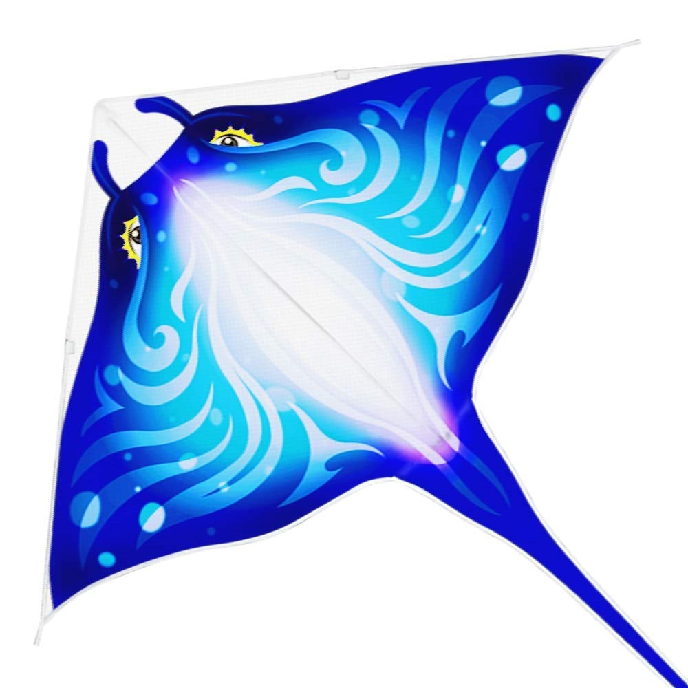 Mint's Colorful Life Devil Fish Kite for Kids Adults, Polyester Fabric & Fiberglass Frame