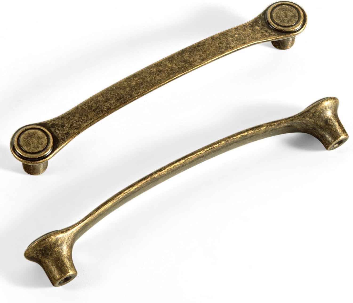 Antique Brass Arch Cabinet Pulls with Mounting Hardware