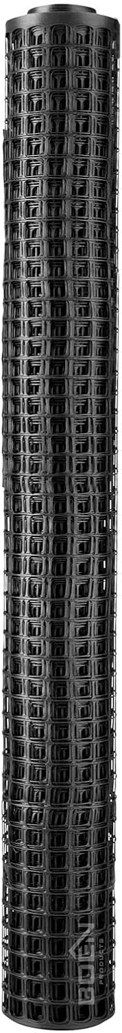 BOEN Garden Fence Temporary Barrier Outdoor Fence for Dog, Rabbit or Deer, Garden Netting Plastic Mesh Plant Protection (40" x 25', Black)
