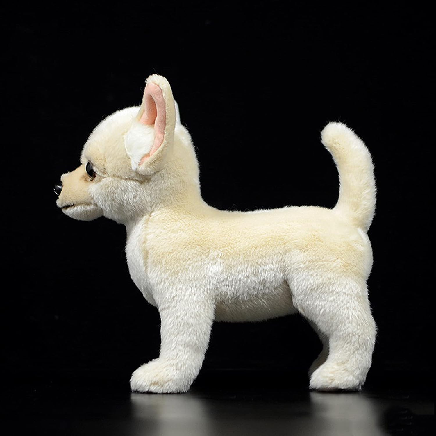 ZHONGXIN MADE Simulation Chihuahua Dog Stuffed Animal - 10 inch Cute Chihuahua Dog Plush Toy, Lovely Dog Plush Toy Model as Gift Toy Gift Collection for Kids