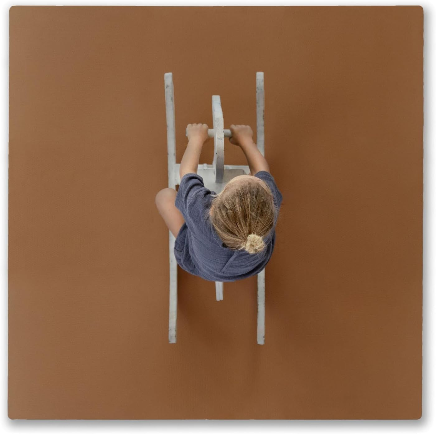 Camel Brown Non-Toxic Foam Baby Play Mat 4.3 x 4.3 ft
