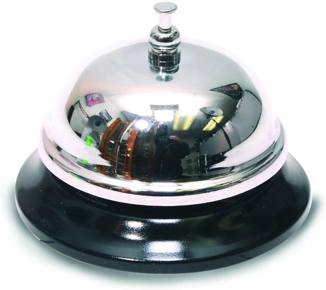The Classics All-Metal Call Bell, Chrome Finish, No-Slip Base (TPG-343)