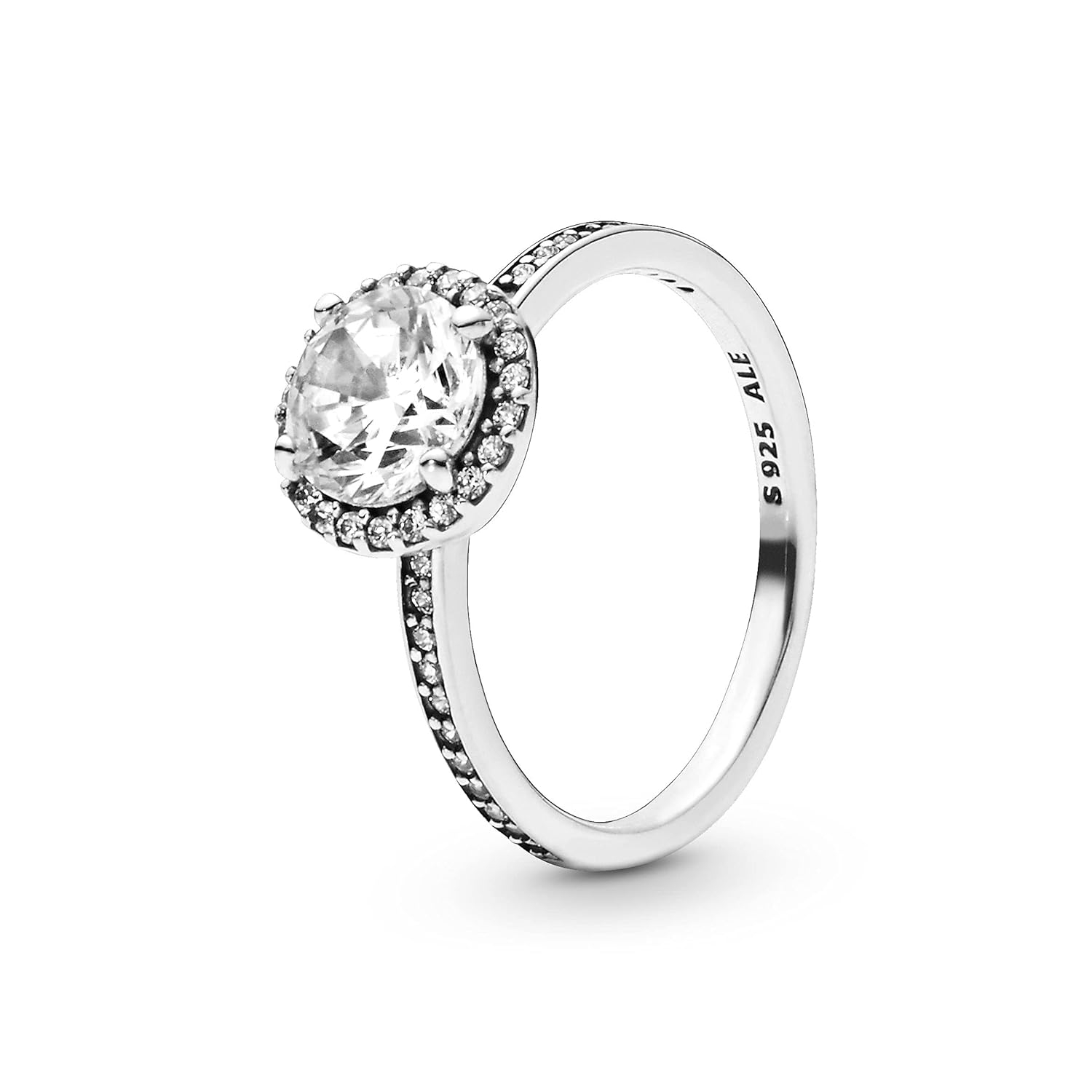 PANDORA Classic Elegance Ring, Sterling Silver, Clear Cubic Zirconia, Size 5